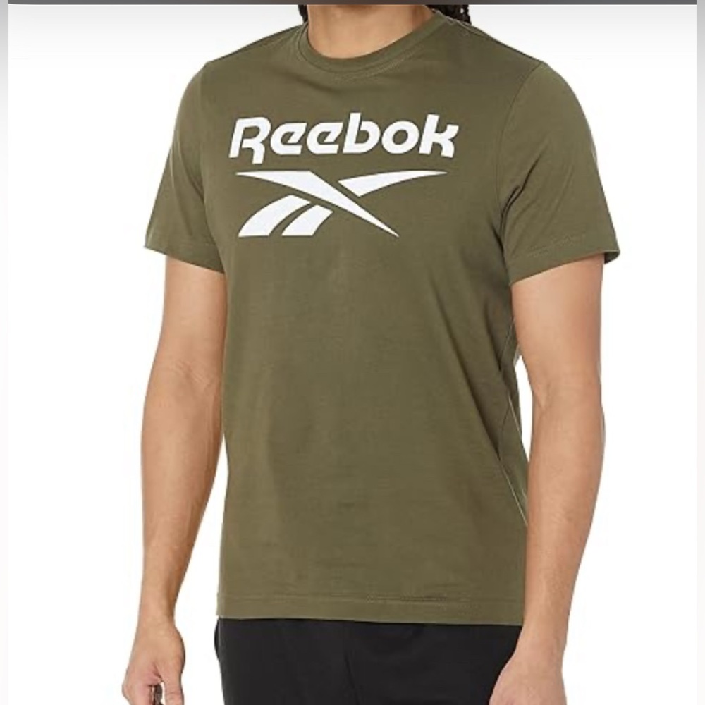 Reebok Army Green Tee with White Logo